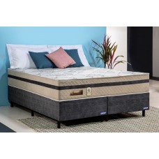 Base Cama Box Suede Veludo Cotele Grafite - King